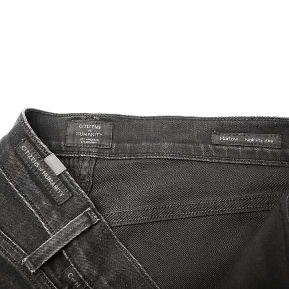 COH Citizens of Humanity Harlow Sculpt High Rise Slim Jeans Black Stretch 26 - Picture 9 of 13